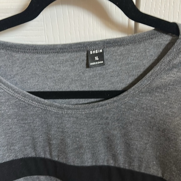 NWOT Gray Long Sleeve Shirt SHEIN XL - Picture 2 of 4